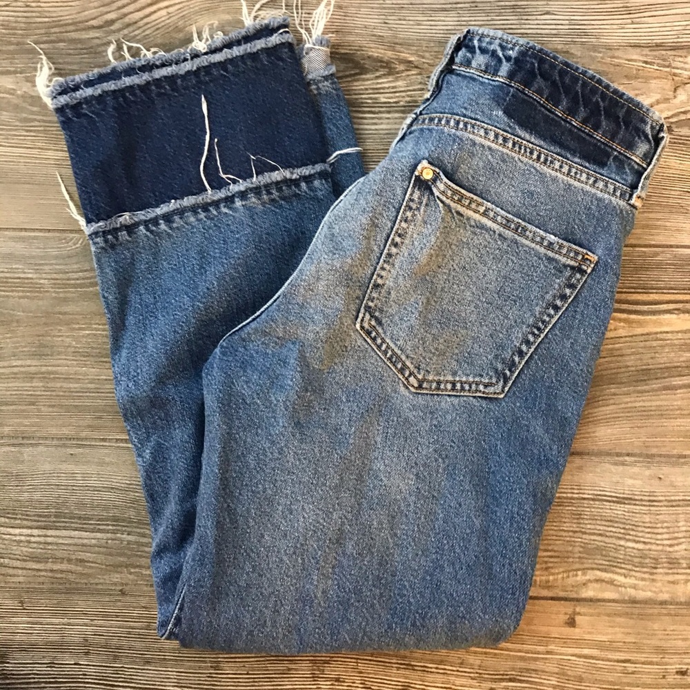 Cropped Straight High Waisted Denim - Picture 4 of 6